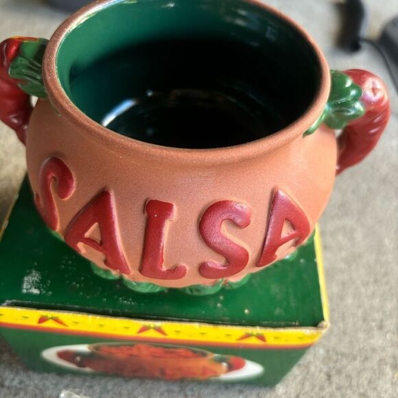 Giftco Chili Pepper Terra Cotta Salsa Pot *New* - Picture 2 of 10